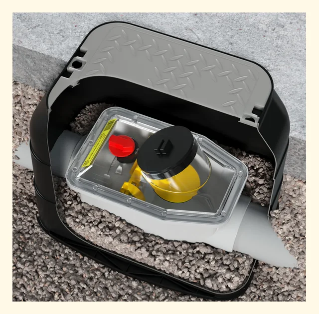 Accessible exterior backwater valve installation